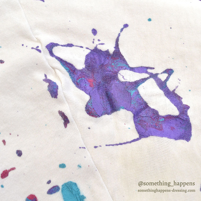 1990's JOCKEY ABSTRACT PAINT & PEACE , HONEY SKULL T-SHIRT ... XL