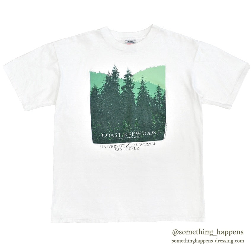 1990's ONEITA COAST REDWOODS FOREST PRINT T-SHIRT... XL