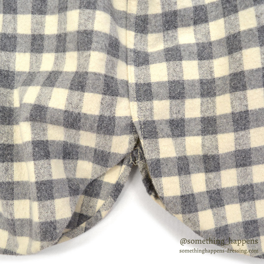 1990's LLBEAN SMALL BLOCK PLAID CHAMOIS CLOTH SHIRT... 151/2