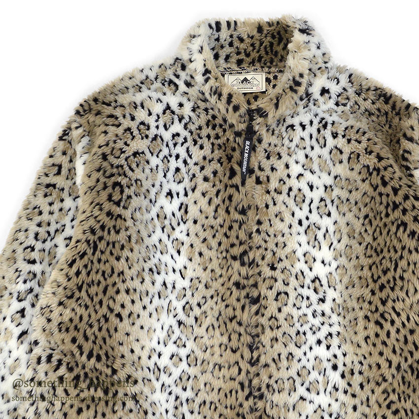 DEADSTOCK BLACK MOUNTAIN LEOPARD FLEECE JACKET...L