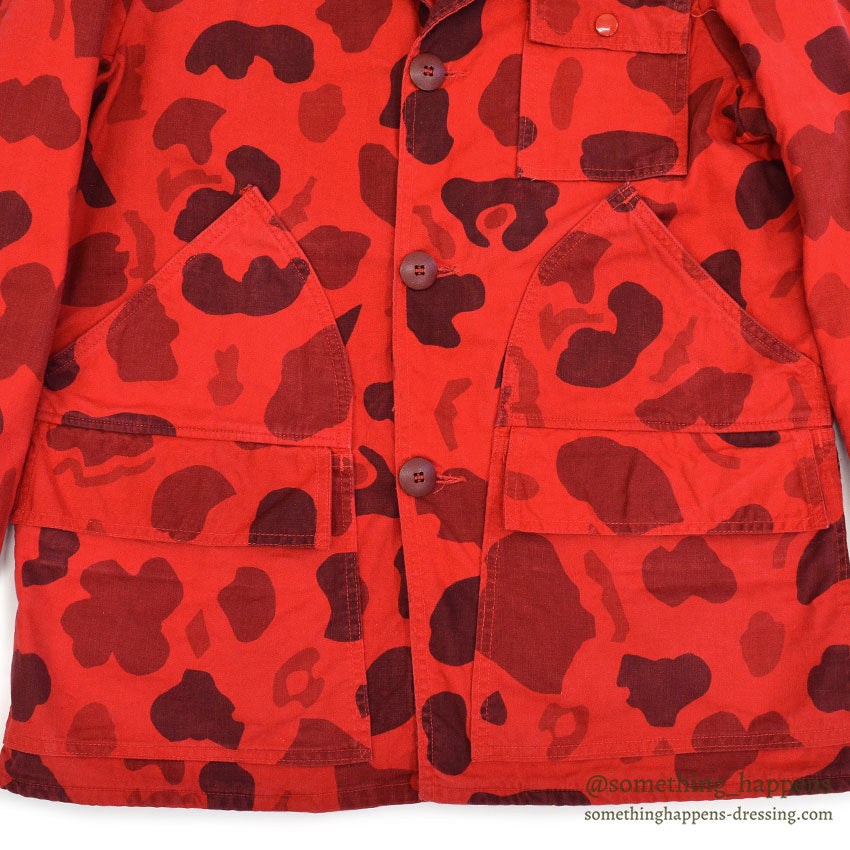 1960's~ VIST-O-FLAGE RED DUCK HUNTER CAMO JACKET...