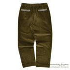 1990's WILLIS & GEIGER OLIVE GREEN CORDUROY PANTS...W34