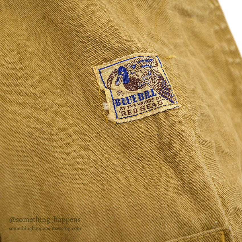 1950's BLUE BILL HUNTING VEST / HALF MOON POCKET...