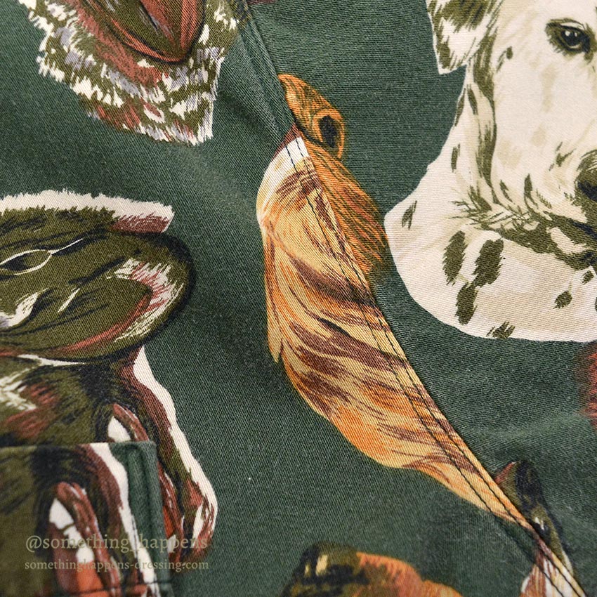 1980's BANANA REPUBLIC SAFARI & TRAVEL DOG ​​PRINT SHIRT 1 ... M