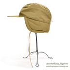 1980's EDDIE BAUER EAR FLAP DOWN CAP / TAN...XL