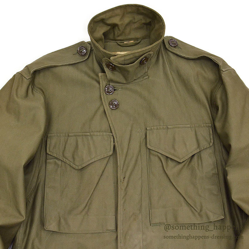 1940's WW2 M1943 FIELD JACKET / PORTRAIT PAINT, SUPER RARE ... 34L