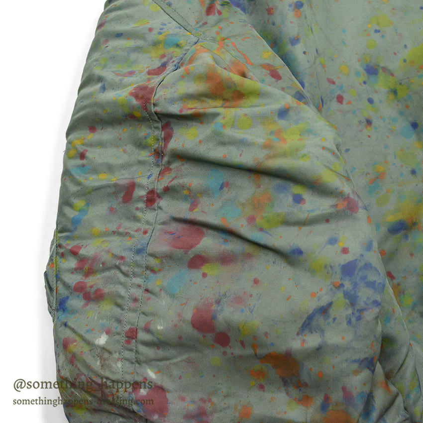 1960's USAF MA-1 FLIGHT JACKET / PAINT SPLATTER...L