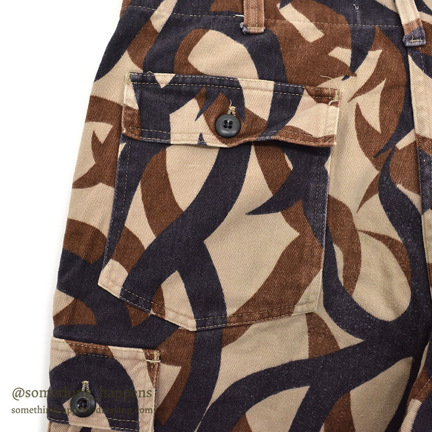 1990's BRIGADE QUARTERMASTERS ASAT CAMO PANTS / THICK COTTON... LR