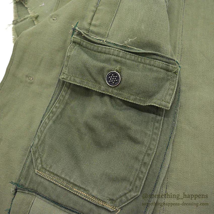 1950's USARMY UTILITY SHIRT MODIFIED FOR PERSONALIZED CYCLING SHIRT...