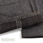 c.1940 DEADSTOCK OLD COTTON STRIPE WORK PANTS / ESSEX TROUSERS ... W33/L31