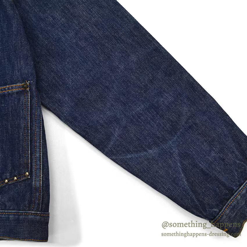 1940's~ MONTGOMERY WARD 101 BUCKLE BACK DENIM JACKET / COOL STUDS...
