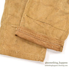 1940's~ CARHARTT DUCK DOUBLE KNEE OVERALL UNLINED / PAINT SPLATTER VIBE ... W36/L27