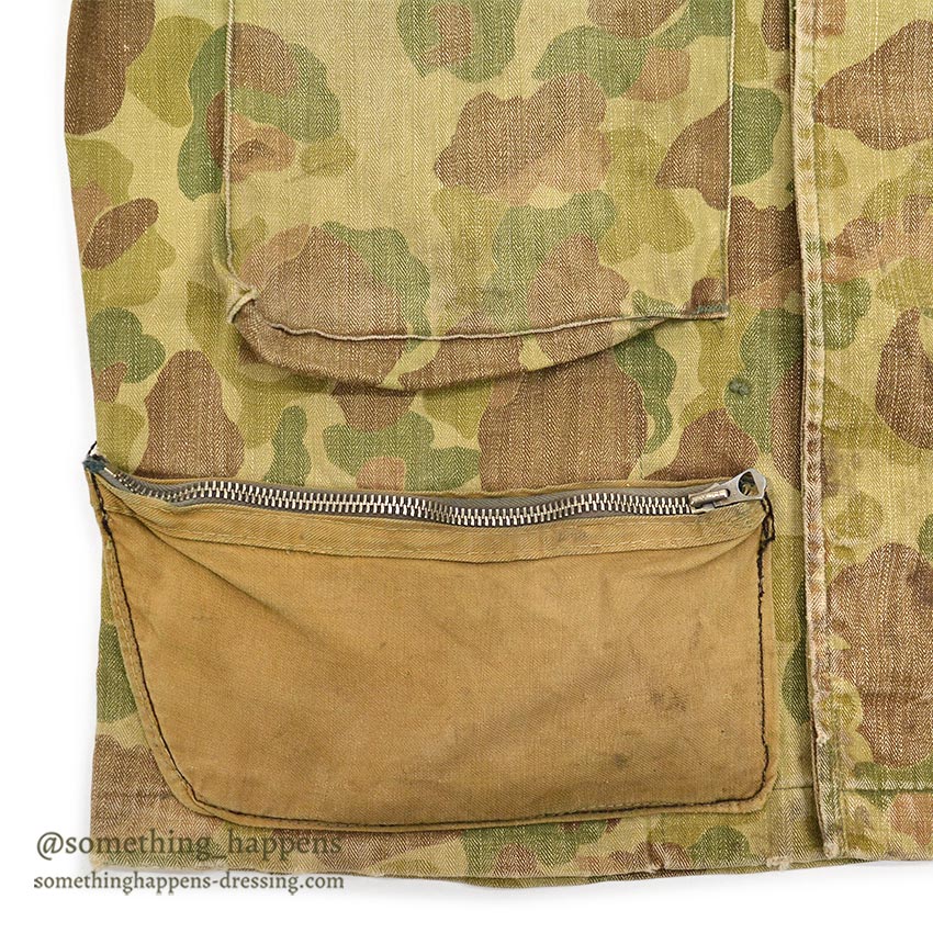 1940's USARMY WW2 FROG SKIN CAMO HBT JACKET / MODIFIED... 36R