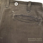 1940's CAN'T BUST'EM WW2 BLACK FRISCO PANTS / CROPPED ... W32