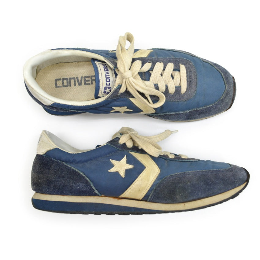80's CONVERSE Blue × White Running Shoes