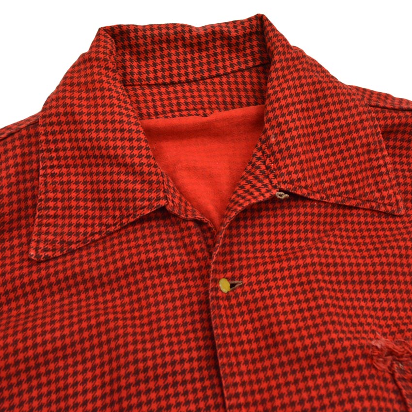 ~50's Unknown 'Houndstooth' Print Flannel Super Big...