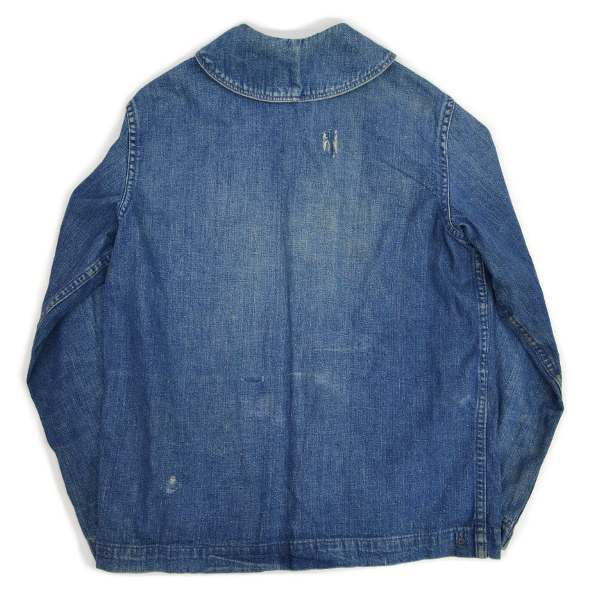 1940s US Navy Shawl Collar Denim Jacket...
