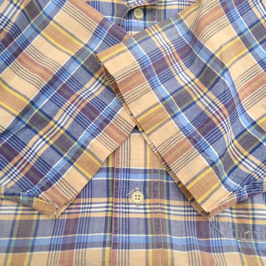 60's Capper & Capper by Hathaway MADRAS Short-Sleeve Shirt ... M