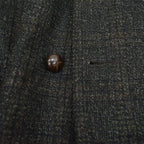 50's Deadstock PENNEYS Black Plaid Wool Coat...