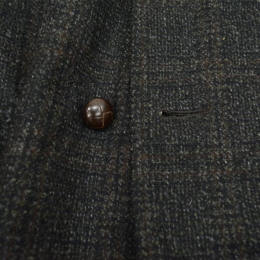 50's Deadstock PENNEYS Black Plaid Wool Coat...