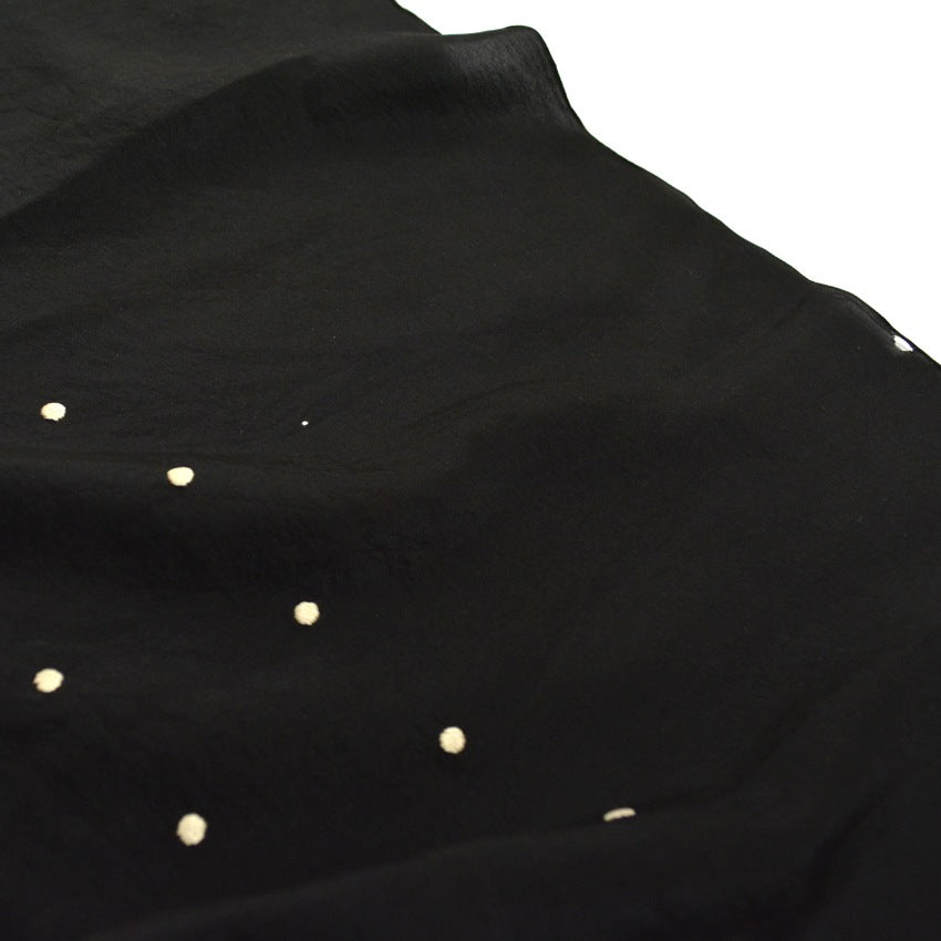 Old Polka Dots Black & Silver Scarf...