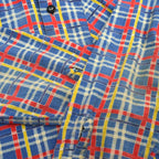 50's BLUEBELL Flannel Shirt with Vertical Bell Embroidery Tag and Print...