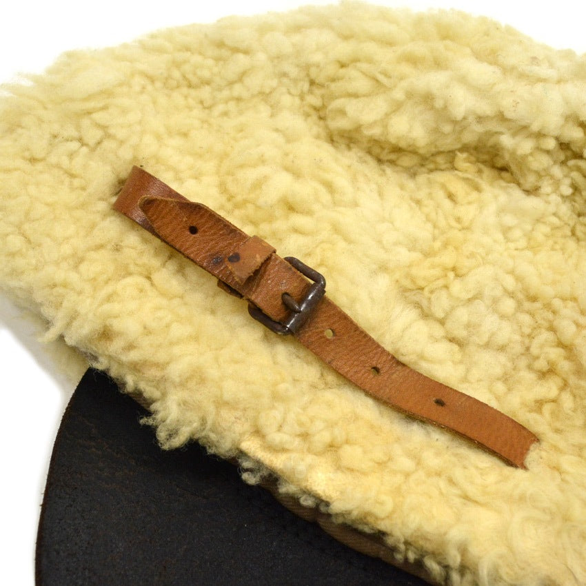 1910's Swedish Military WW1 Winter Hat Sheepskin...