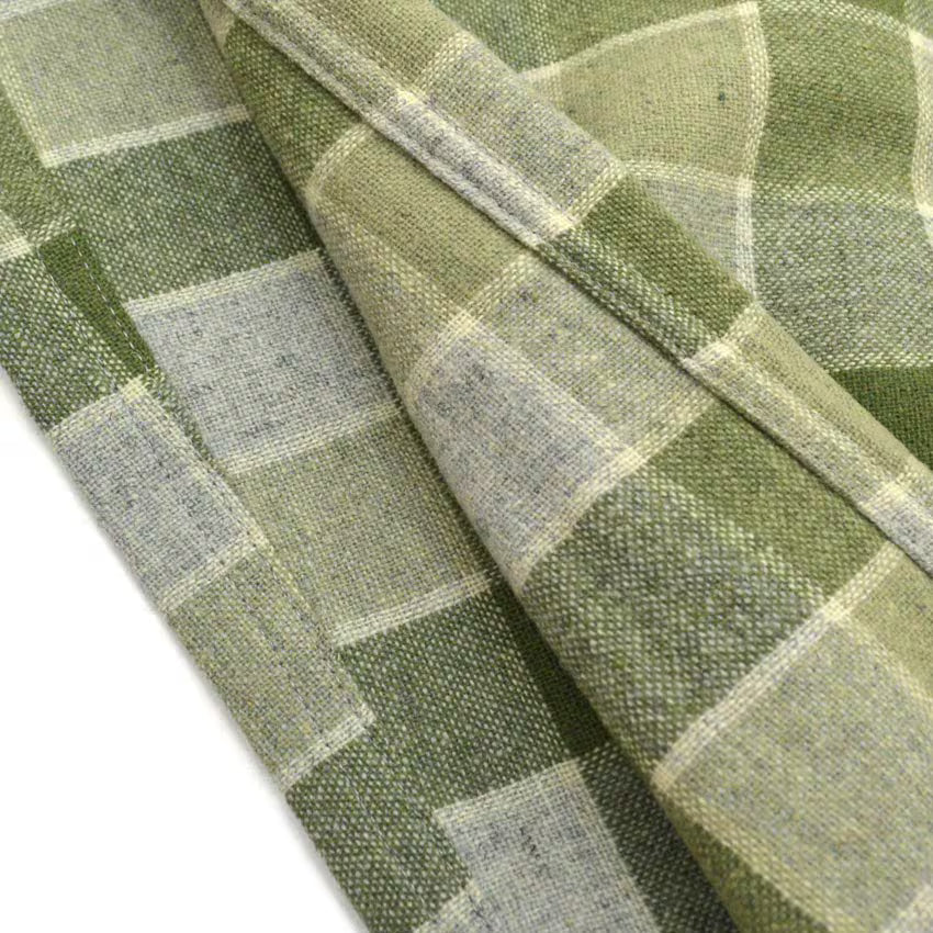 50's Richman BROTHERS Green×Gray wool check shirts... M
