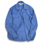 80's LLBean 'CHAMOIS CLOTH SHIRT' Blue... M