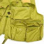 ~70's ideal fishing vest, lime green... M