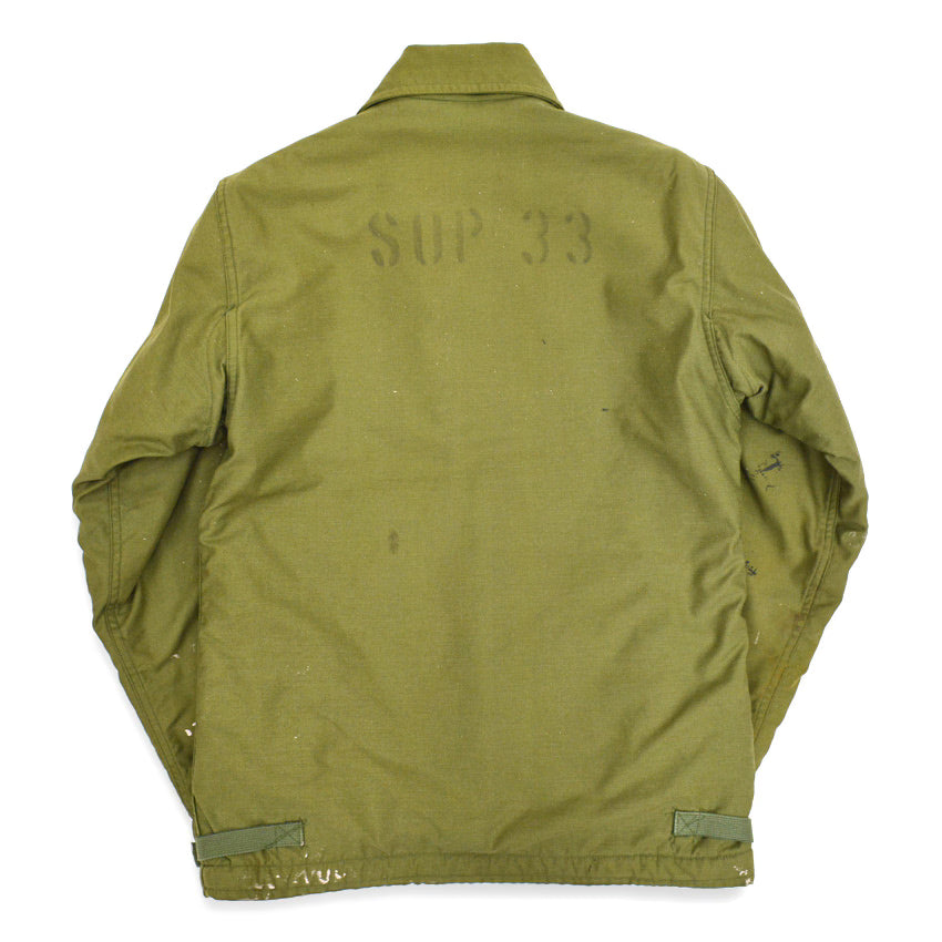 60's US Navy A-2 Deck Jacket Stencil... S