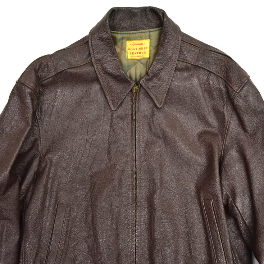 60's GOAT SKIN LEATHER TYPE A-2 JACKET ...