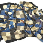 Circa 1880's~1920's Indigo Black Antique Quilt Top... 214cm×190cm