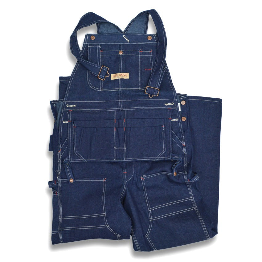 ~90's Deadstock BIGMAC Double Knee Denim Overalls with Apron ...36x34
