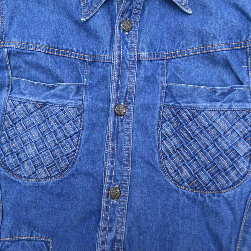 70's NATIONAL Denim Shirt, 70s Culture, Hippie... L