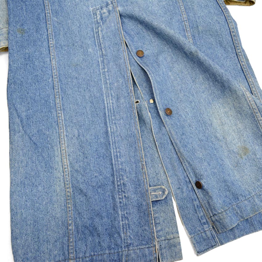 80's Levi's 'Oversized Patch' Denim Coat... S