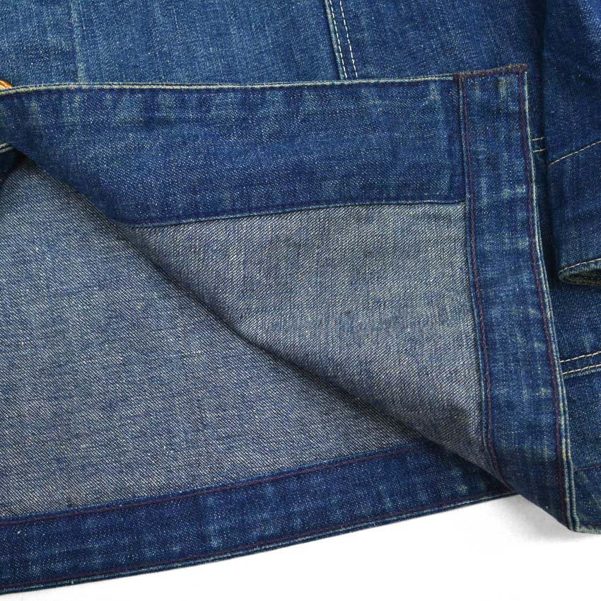 ~60's INDIGO 4POKETS DENIM COVERALL... 42