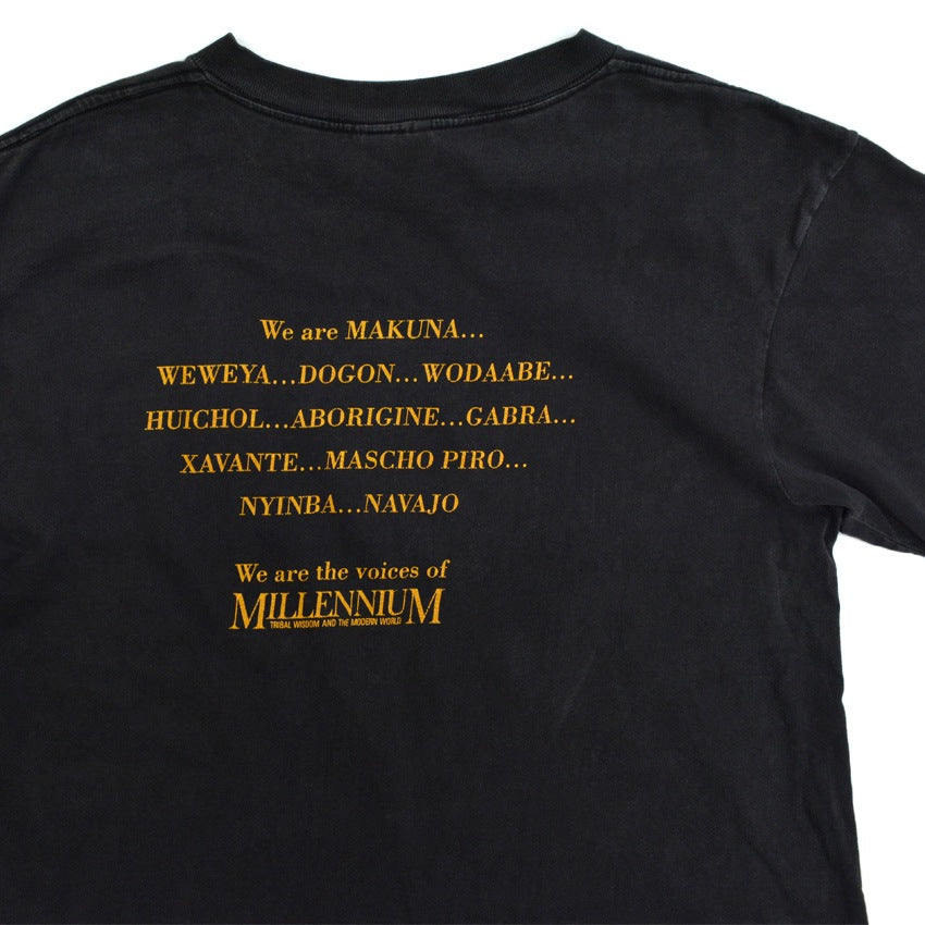 90's ONEITA 'WHO DO WE THINK WE ARE?' Tribal T-shirt... XL