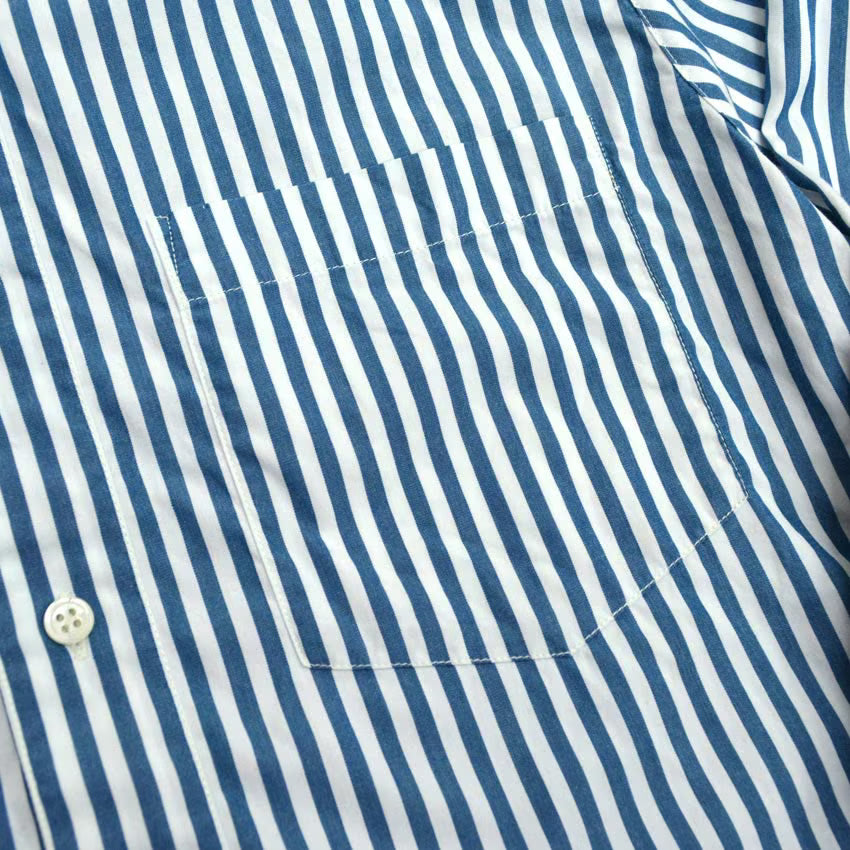 1980's BANANA REPUBLIC SAFARI & TRAVEL STRIPE SHIRT...S