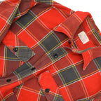 60's Sears Print Tag Flannel Shirt... M TALL