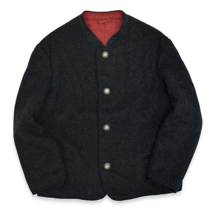 ~40's BLACK PURE WOOL TIROL JACKET...