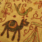 90's ORVIS Indian Cotton Embroidered Jacket with Fish Buttons... M