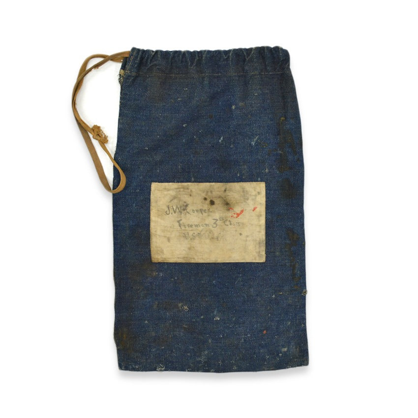1910's WW1 ERA AMERICAN RED CROSS DENIM DITTY BAG...
