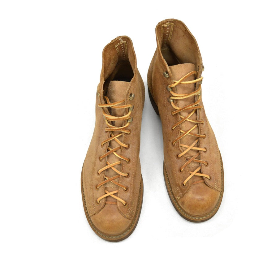 Circa 1950's OLD MONKEY BOOTS CORK SOLE MINT... 71/2