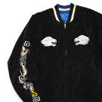 1950s THULE GREENLAND SOUVENIR JACKET (Sukajan, black velvet)...