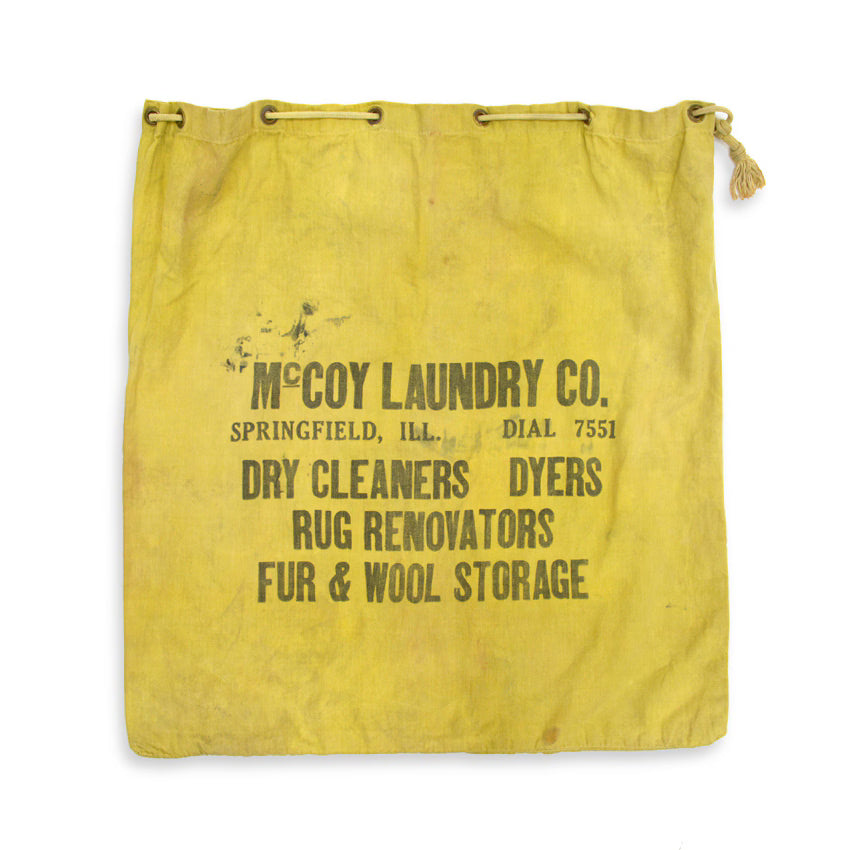 Circa 1930's McCOY LAUNDRY CO. Cotton Bag...