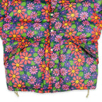 1970's GERRY HIPPIE FLOWER PATTERN ALL OVER PRINT DOWN JACKET...