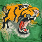 1950s JAPAN SOUVENIR JACKET (Sukajan) with Tiger Face and TTS Zipper...