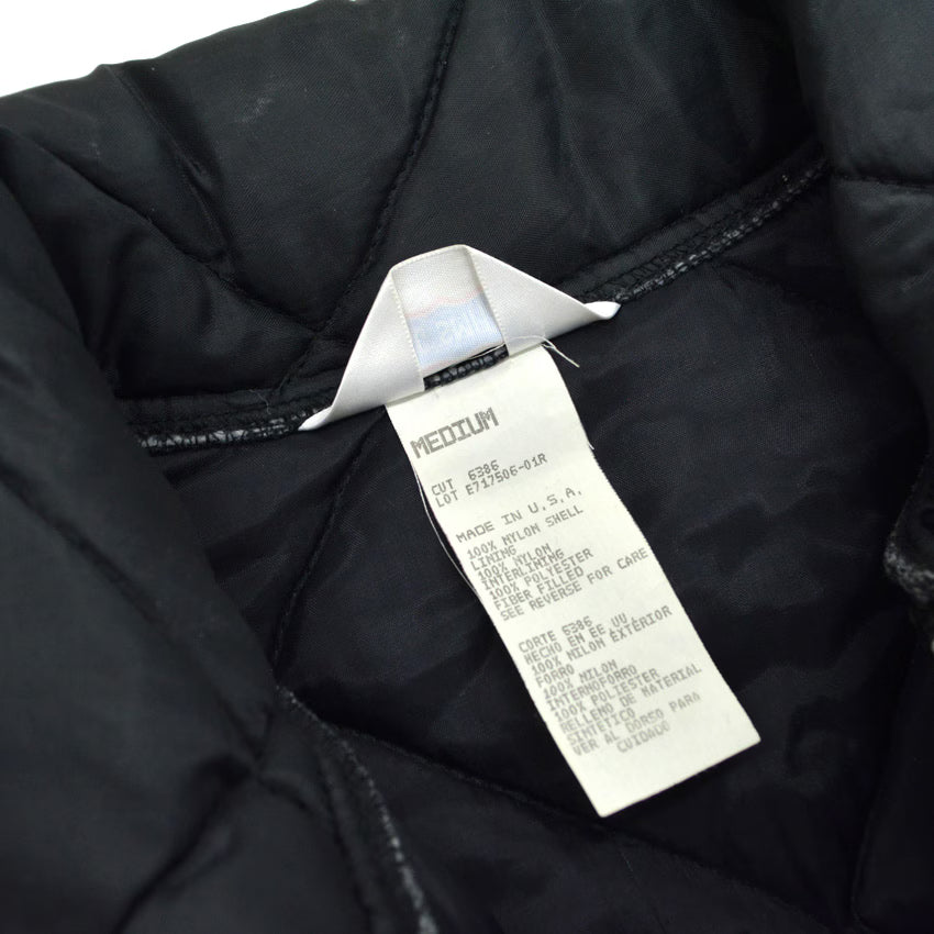 1990's BIG SMITH ALL BLACK QUILTED JACKET...M