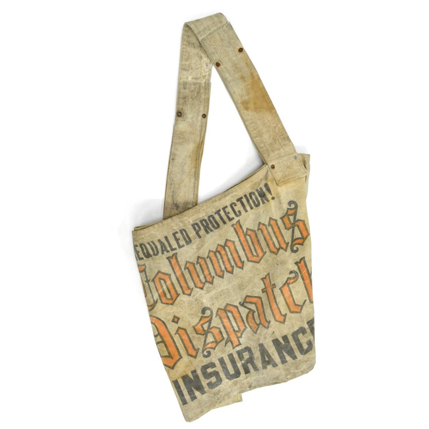 1940's~ Columbus Dispatch INSURANCE NEWS PAPER BAG...